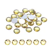 Flat Back Round Acrylic Rhinestones,16mm Light Brown Crystal Rhinestones 50Pcs