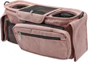 NUZAMAS Universal Stroller Organizer Non Slip Straps Stroller Caddy with Insu...