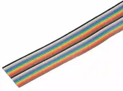 20 Conductor Multicolor Flat Ribbon Cable 28AWG 100 Feet