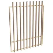 ProtectorAl 800-1200W x 1500H Primrose Aluminium Radiator Pool Gate