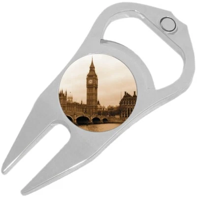 Big Ben London Golf Ball Marker Divot Repair Tool Bottle Opener