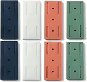 8 Pack Self-Adhesive Desktop Socket Fixer and Power Strip Holder - Punch-Free Cable Management for Surge Protector - Plug-in Socket Bracket Stand