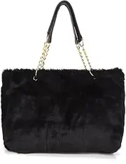 [Generic] Tote Bag Women Chain Shoulder Handbag shoulder bag, hand-held, single shoulder, plush outdoor shopping bag, large packaging bag