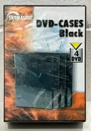 SKYMASTER, BLACK DVD-CASES 5 x 4 packs BUNDLE (20 cases in total) CD DVD BLU-ray