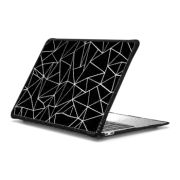 MacBook Air 13-inch (M1 / Intel) Impact Case Abstraction Outline White on Black Macbook