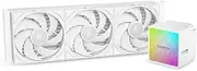NEXAURA 360 WH Liquid Cooler, 360mm, PWM Pump, 2500-3600RPM, Diamond Glow ARGB Pump Head, Fluid Dynamic Bearing Fans, White