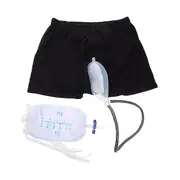 1 Set Incontinence Underwear With Urine Collector Bags Anti-leak Incontinence Men Underwear Black2 45X45X3CM