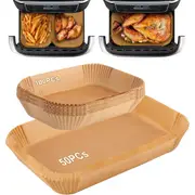 150Pcs Air Fryer Liners for Ninja Foodi Disposable Dual Liners Paper