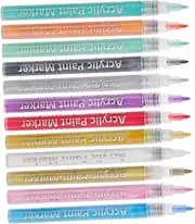 LIFKOME 12pcs Nail Art Pens Nail Painting Pen for Girl Man Manicure Diy Painting Tool Shaking Function Easy to Use Operate