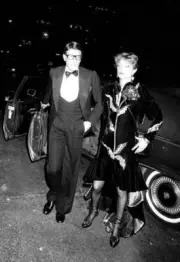 Yves Saint Laurent at Opium Perfume Party at Studio 54 in New - 1978 Old Photo 2