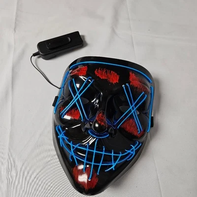 Purge Mask Halloween Light up Mask, Led Mask- 3 Different Settings New