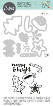 Sizzix Merry Motifs Framelits Die Set with Stamps 11pc by Olivia Rose