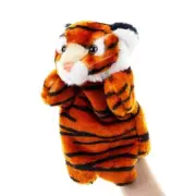Plush Tiger Animal Hand Puppet Glove Kid Toy Kindergarten Show Parent-child Doll