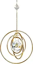 Suncatcher Crystal Galaxy, Window Hanging Rainbow Sun Catcher, Glass Ball Prism Sun Catcher with 4 Brass Circles