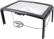 Full Page Hands Free Foldable Reading Magnifier with LED Lights