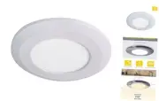214411 3-3/4" Round Flat Panel Fixture Soft Bright White 3000K Wafer Thin LED