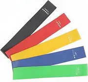 Resistance Bands Set, Resistance Bands, 5 Fitness Bands with Different Resistance Levels, Rubber Bands Training Fitness Band, Sports Elastic Band Fitness, for Pilates, Yoga, Physiotherapy,