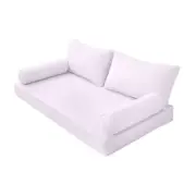 |COVER ONLY| Style2 Queen Piped Trim Daybed Mattress Bolster Pillow Covers AD107