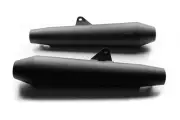 "AEW TE102 EXHAUST SS, BLACK" FIT FOR ROYAL ENFIELD INTERCEPTOR & GT 650