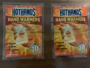 2 HotHands Hand Warmers Pairs Safe Natural Odorless Pocket Heat BRAND NEW!C