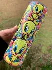 Tweety Tumbler 20oz Cup Mug Hot Cold Drinks w/ Lid Straw Stainless