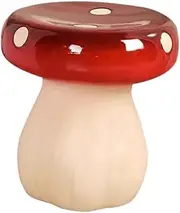 WeiLaiKeQi Resin Agaric Statue Stool Indoor and Outdoor Stool Garden Decoration for Balcony, Red