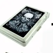 Cigarette Case with Built In Lighter Skull Design-003