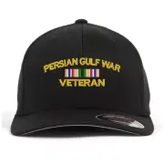 Persian Gulf war veteran embroidered flex fit baseball cap (S/M, L/XL, XXL)
