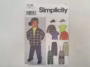 Simplicity Pattern - Child's Hat, Pants, Shirt, & Top (1/2-2) #7036 - Uncut