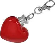 OSOLADY Mini Heart Shape Flask Stainless Steel Pocket Flask for Men Women Keychain for Water Alcohol