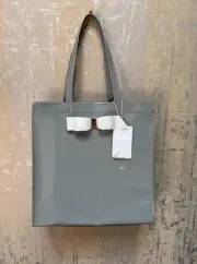 Ted Baker Large Bow Icon Tote Gray Bag New In Original Box