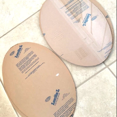 Lot 5 Clear Oval Shaped Acrylic Plexiglass 18" X 12" Sheet eLucite 1/8 thickn.