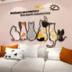 3d壓克力 立體壁貼 壓克力壁貼 溫馨臥室貓咪裝飾貼紙卡通幼兒園寵物店兒童房床頭背景墻立體貼畫