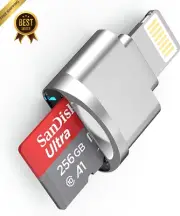 MFi Lightning Micro SD Card Reader for iPhone/iPad, iOS 13, ExFAT, FAT32