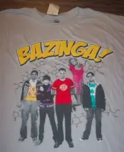 THE BIG BANG THEORY BAZINGA Tv Show Sheldon Cooper T-Shirt MENS SMALL NEW w/ tag