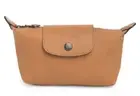 Longchamp Le Pliage Xtra Leather Pouch Cosmetic Case ~NIP~ HAZELNUT
