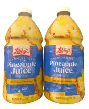 Libby’s 100% Pineapple Juice No Added Sugar With Vitamin C Added - 64oz 2 Pack