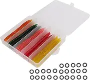 50PCS PVC Noodle Soft Bait Lures Kit with Reflective Flakes O-Rings, Salt Impregnated Slow Sink for Bass Perch Fishing