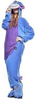 [KIGUZAN] Eeyore Onesie Costumes for Women Men Adult Unisex Halloween Party Christmas Animal Pajamas
