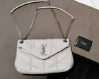 YSL Yves Saint Laurent Small Lou Puffer Bag Crema Soft Quilted Leather 577476