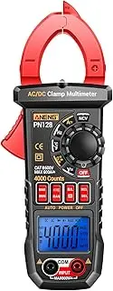 PN128 Clamp Meter 4000 Counts 600A AC/DC t Ammeter Voltmeter Electric Tester True RMS Digital MUL TER Clamp Tool Measure Resistance Capacitor Diode Hz Temperature Red