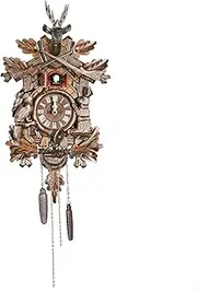 KIOPOWQ Wall Clocks,CL-301 Vintage Wall Clock,Black Forest Bird Wall Clock w/Chimer&Auto Swinging Pendulum,Battery Powered Hanging Coo Coo Clock as Wall Antique Decor for Home,Living Room,Office