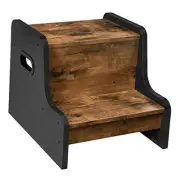 Step Stool for Kids, Two Step Toddler's Stool, Kids Potty Rustic Brown
