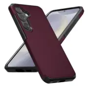 Hard Shell Plastic Case for Samsung Galaxy Slim Thin S24 Plus Burgundy