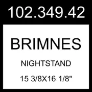 IKEA BRIMNES Nightstand White 15 3/8x16 1/8" 102.349.42