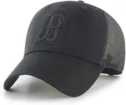 47 Brand MLB Unisex Black Team Logo Flagship MVP Mesh Trucker Adjustable Snapback Baseball Cap Adult One Size Fits All