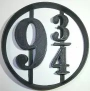 PLATFORM 9 3/4 NINE AND THREE-QUARTERS HARRY POTTER HOGWARTS COOKIE CUTTER PR882