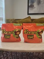 Reese's Crunchy Peanuts Miniatures Milk Chocolate Peanut Butter Cups Candy X2