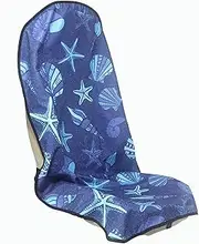 Car Seat Cover Protector Front Seats Only,Waterproof Cooling Bucket Towel Seat Covers for Trucks SUV Jeep,Automotive Vehicles Seat Cover Protectors (Conch Shells Starfish)