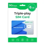 Data Only SIM Card Triple Play -6G 90Days- Perfect for 4G Ccellular Security,...
